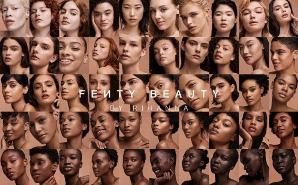 Inclusive marketing campaign example from Fenty Beauty by Rihanna