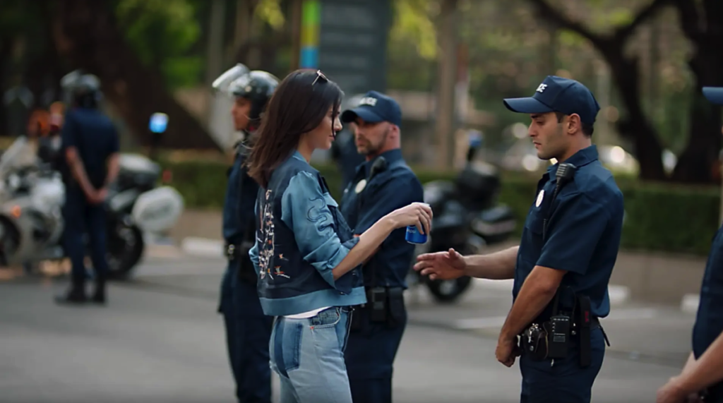 Pepsi's criticised advertisement featuring Kendall Jenner